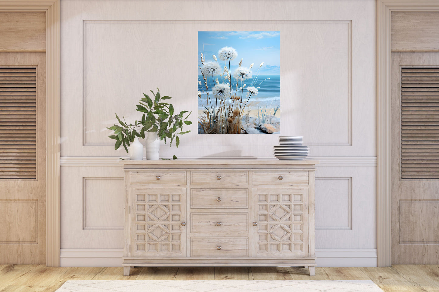 16x20 Beach View Wall Art Canvas Print