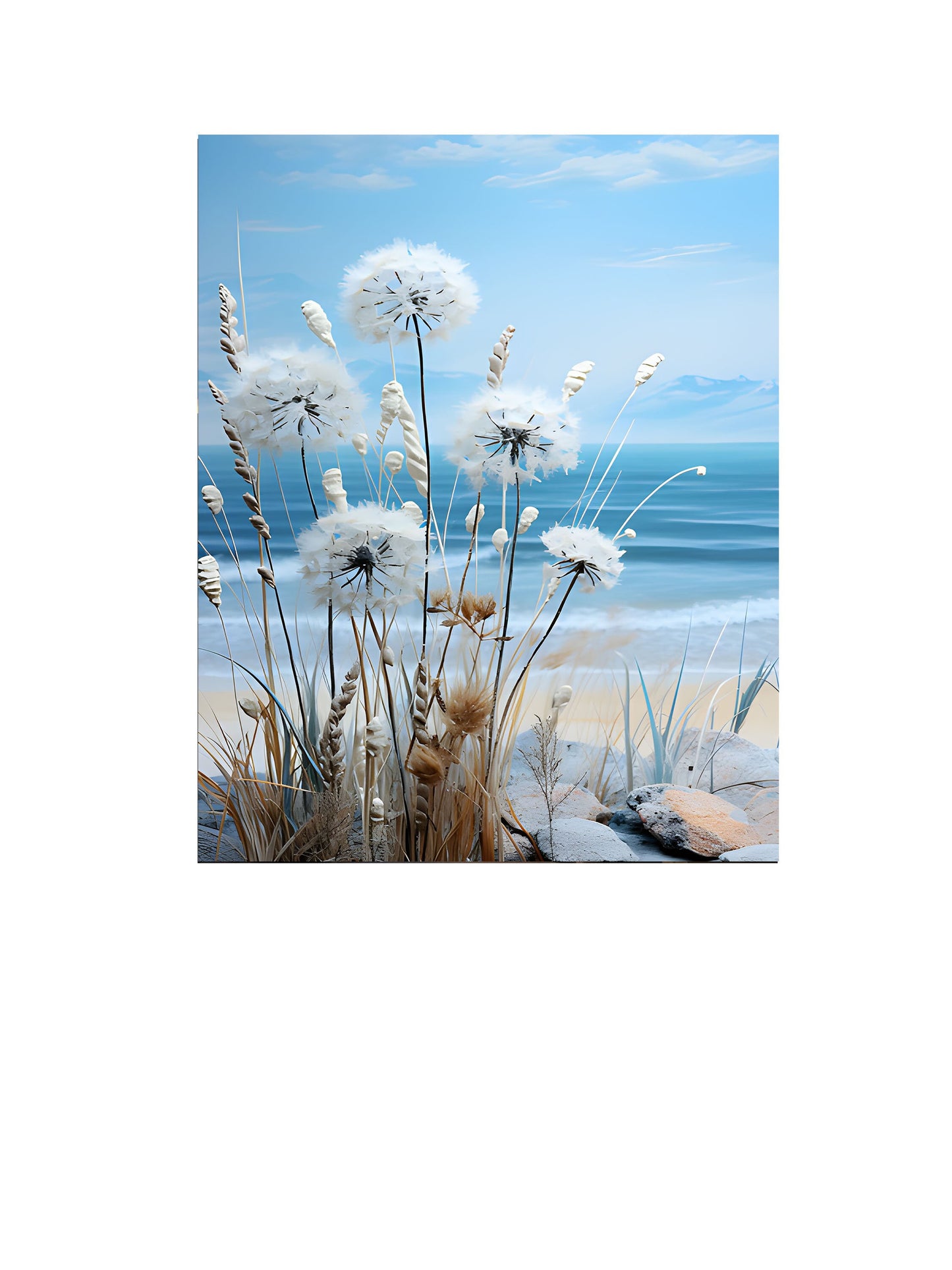 16x20 Beach View Wall Art Canvas Print