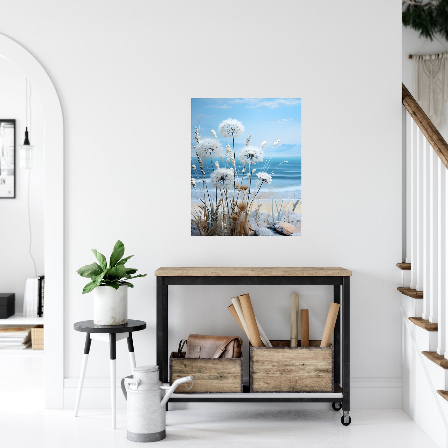 16x20 Beach View Wall Art Canvas Print