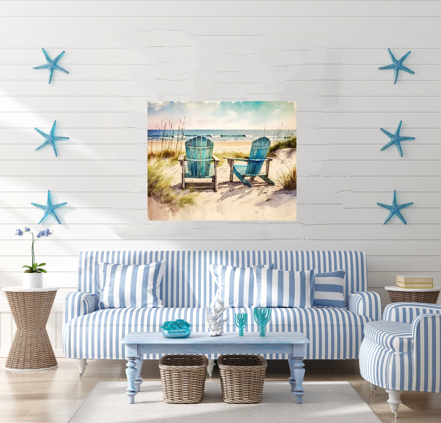 20x16 Beach Day Wall Art Canvas Print