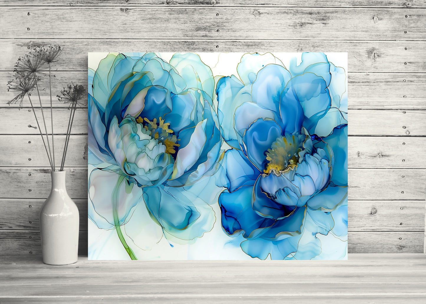 20x16 Blue Beauty Wall Art Canvas Print