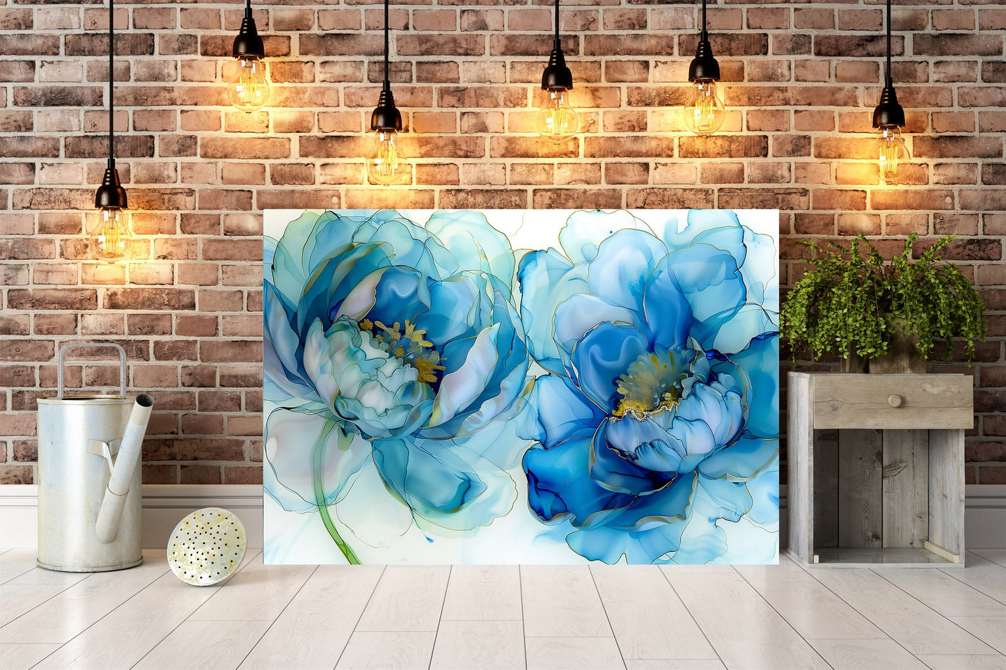 20x16 Blue Beauty Wall Art Canvas Print