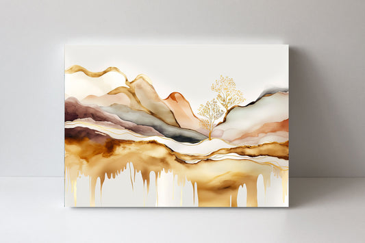 20x16 Abstract Landscape Wall Art Canvas Print