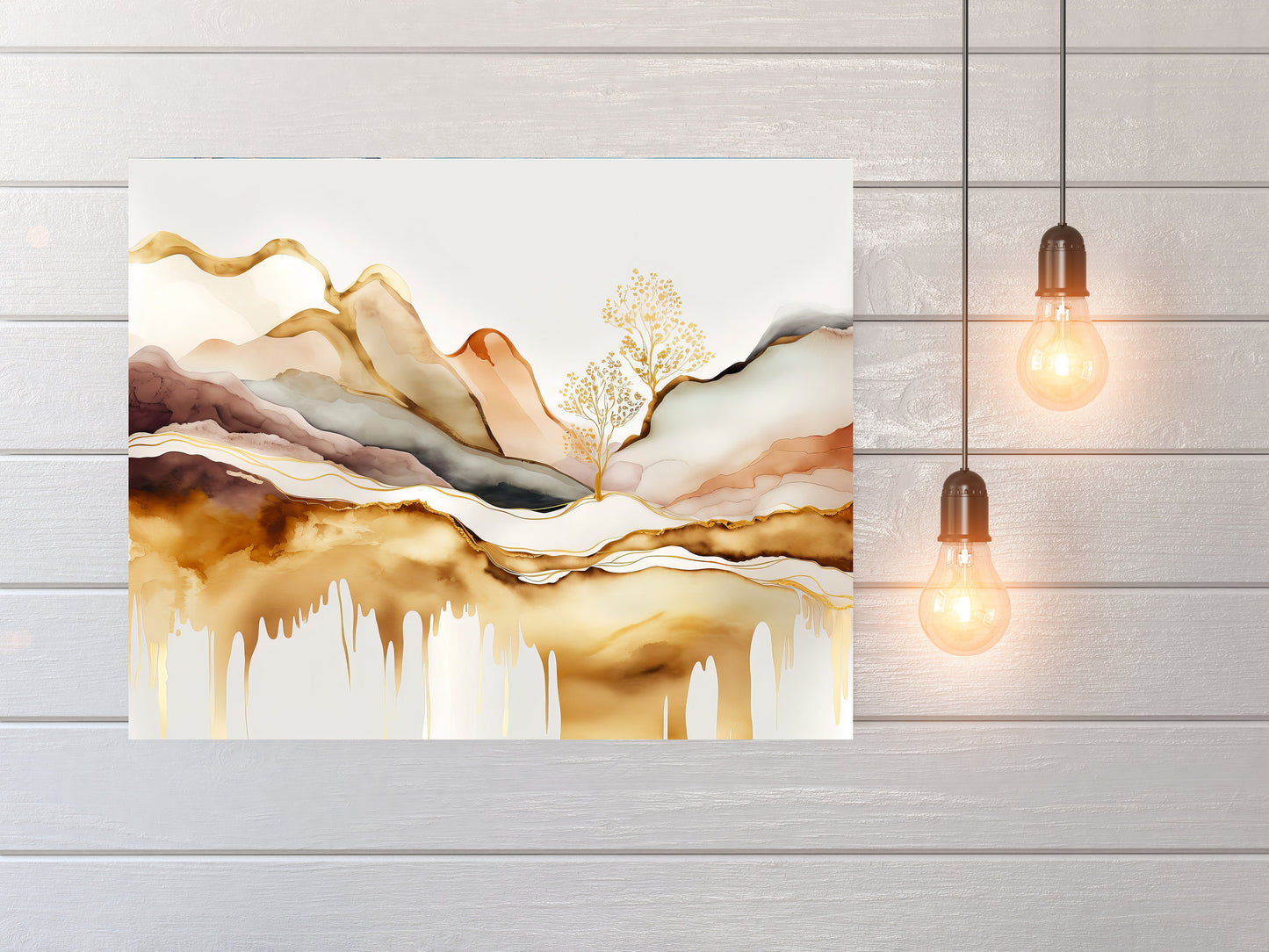 20x16 Abstract Landscape Wall Art Canvas Print