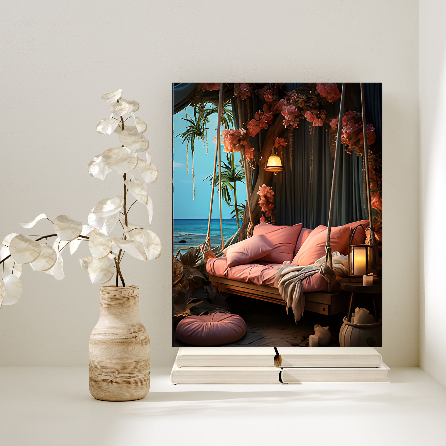 16x20 Beach Swing Coastal Wall Art Canvas Print