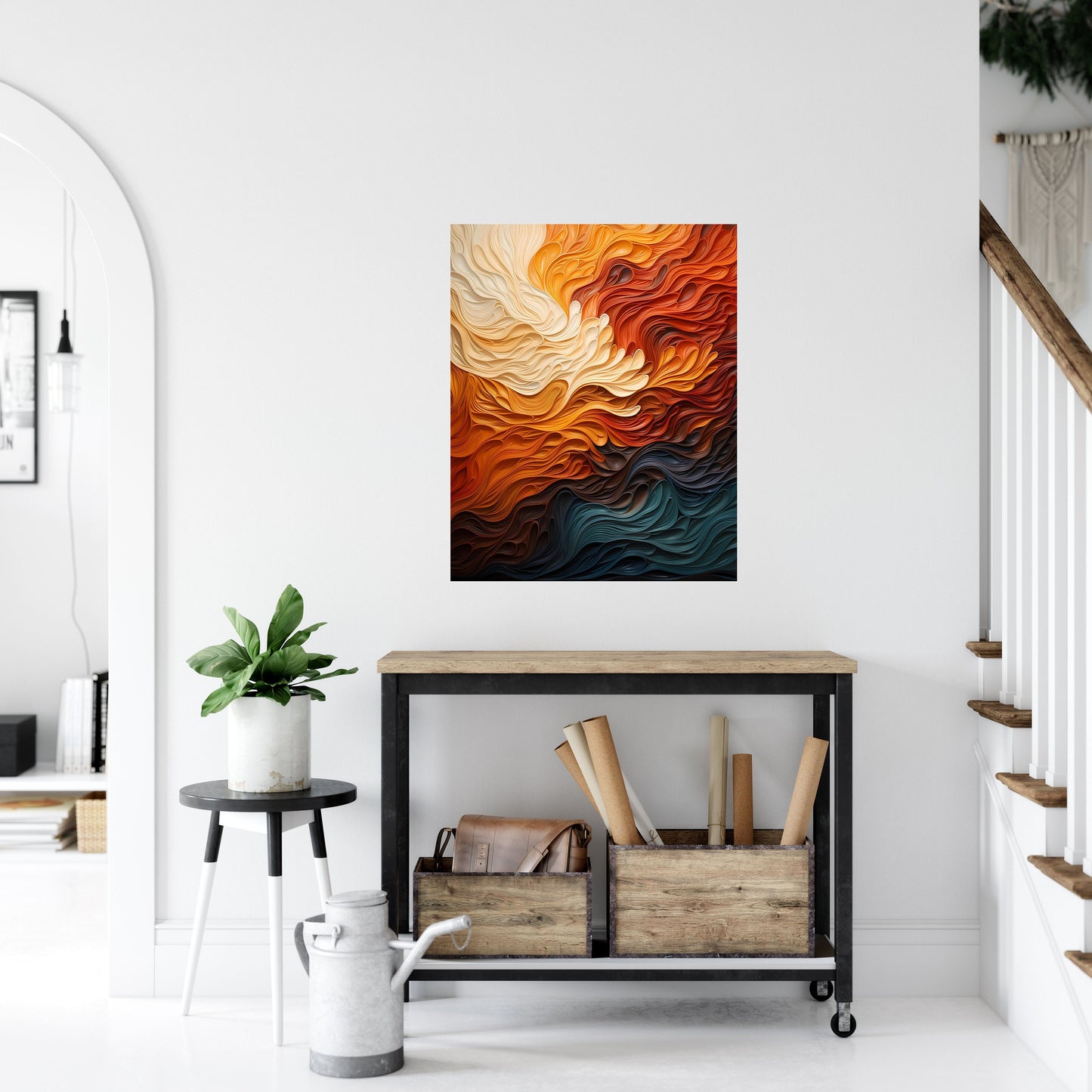 16x20 Color Flow Wall Art Canvas Print