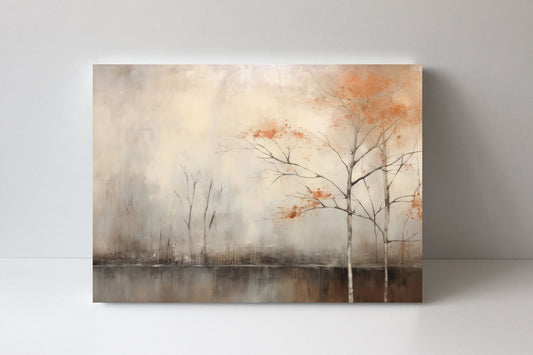 20x16 Autumn Trees Wall Art Canvas Print