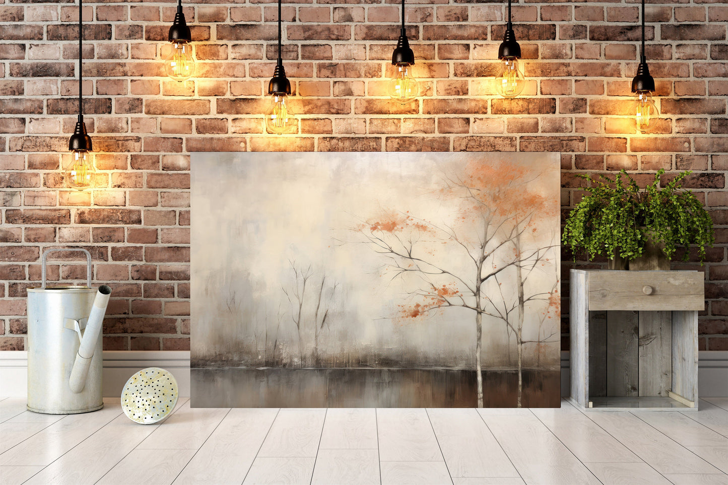 20x16 Autumn Trees Wall Art Canvas Print