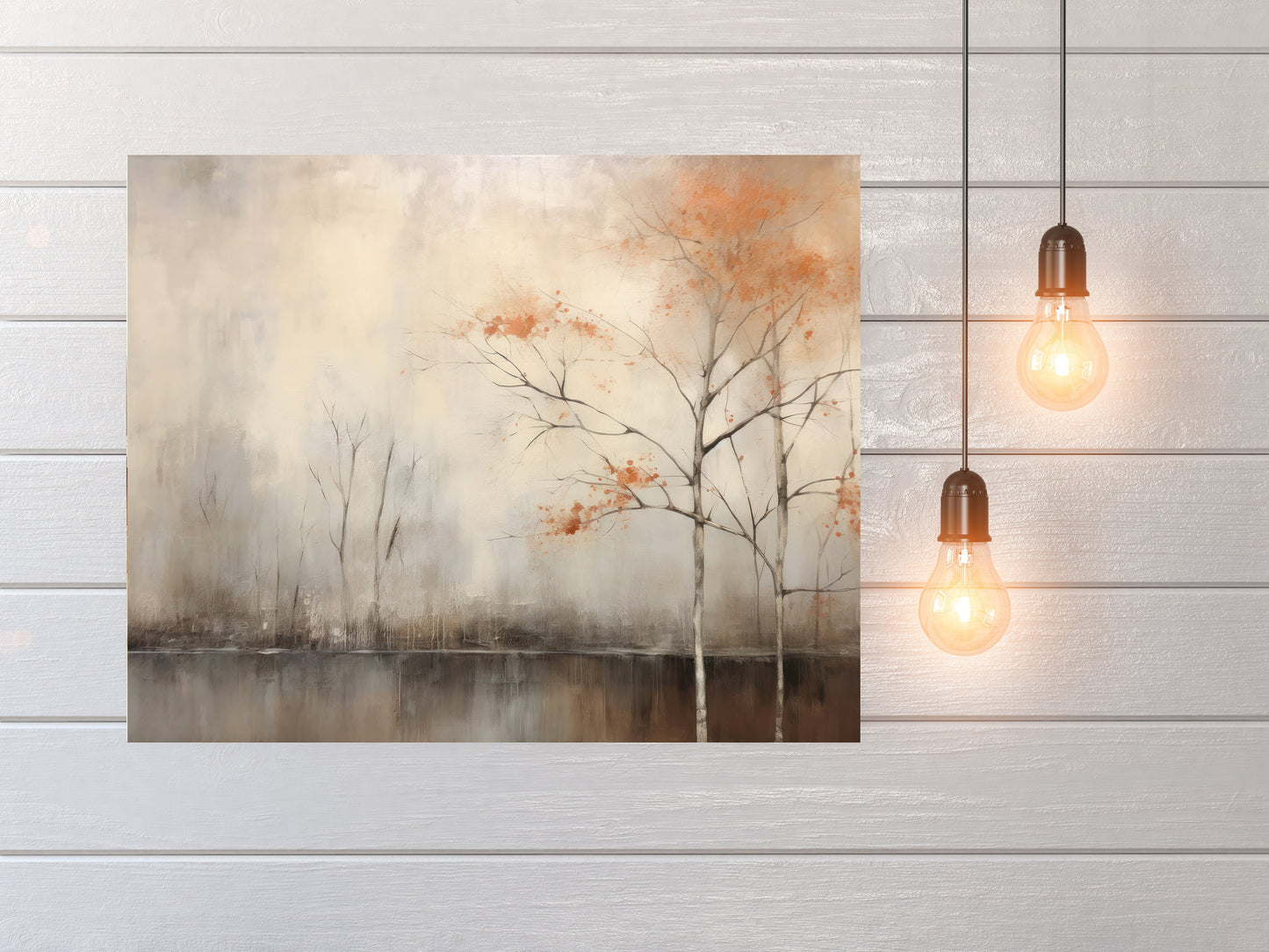 20x16 Autumn Trees Wall Art Canvas Print