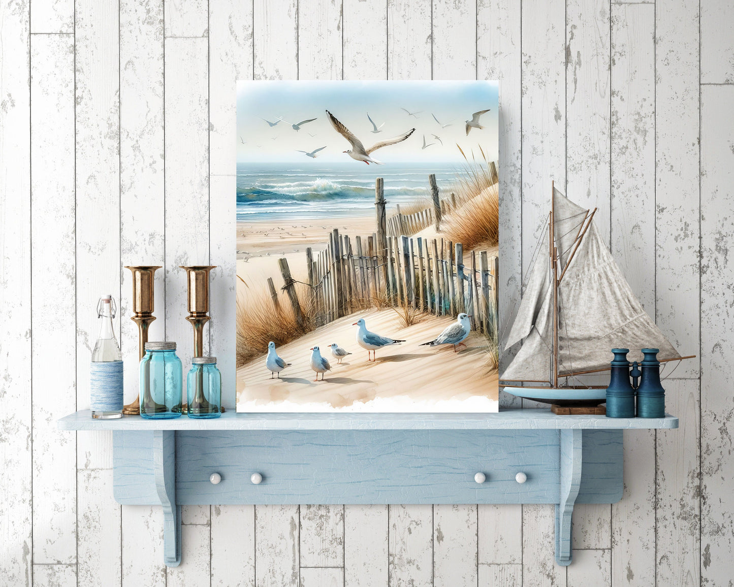 11x14 Beach Dunes Wall Art Canvas Print