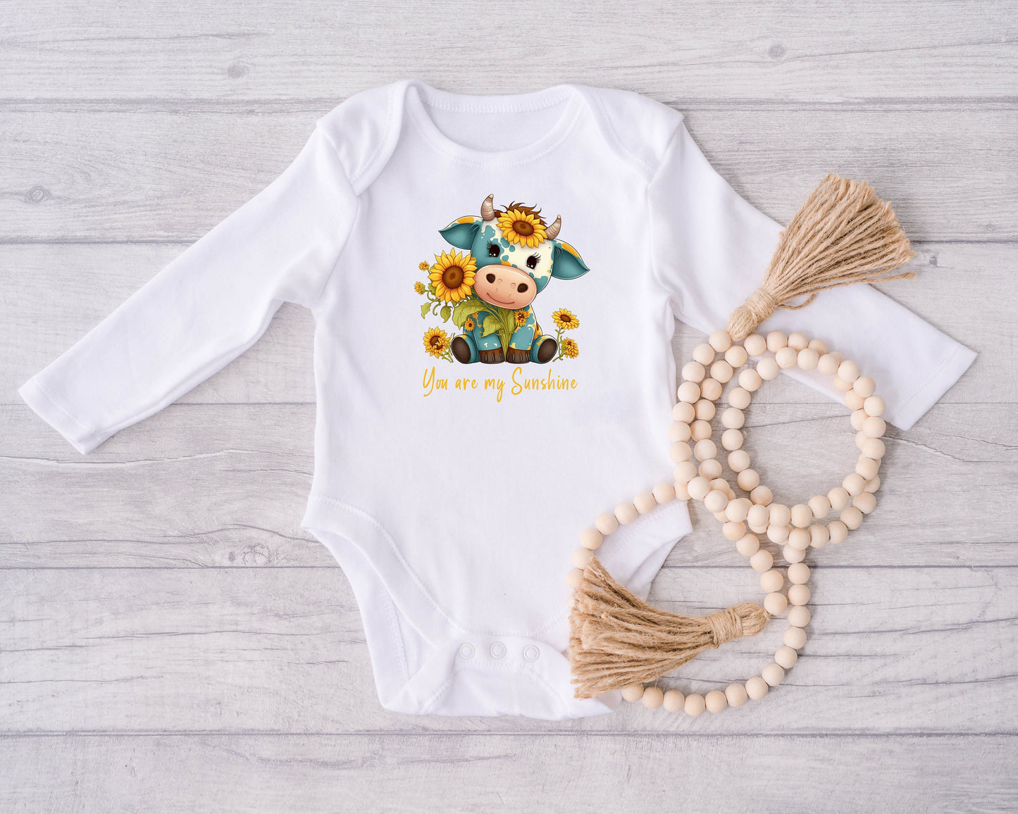 Baby Bodysuit, You are my Sunshine One Piece Baby Suit, Baby Gift, Long / Short Sleeve, 0-18 Months size