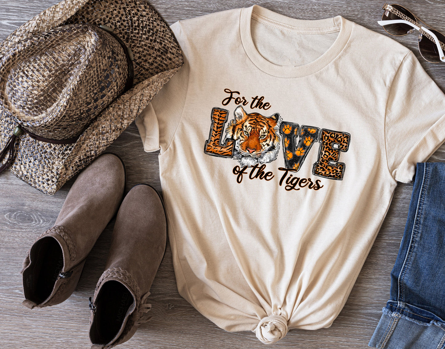 for the Love of the Tigers T Shirt, Tshirt, Graphic T's  100% Cotton Tee