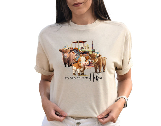 Hanging with my Heifers T Shirt, Tshirt, Graphic T's  100% Cotton Tee