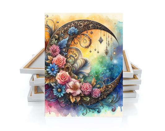 16x20 Flower Moon Wall Art Canvas Print