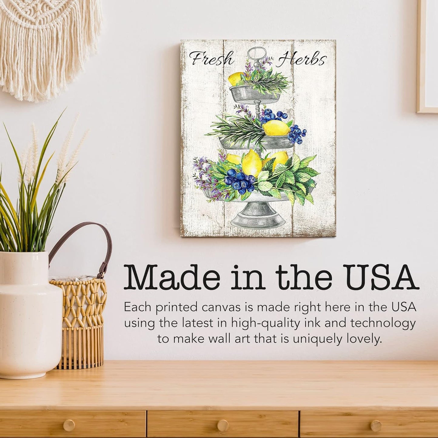 11x14 Blue Bird on a Branch Wall Art Canvas Print