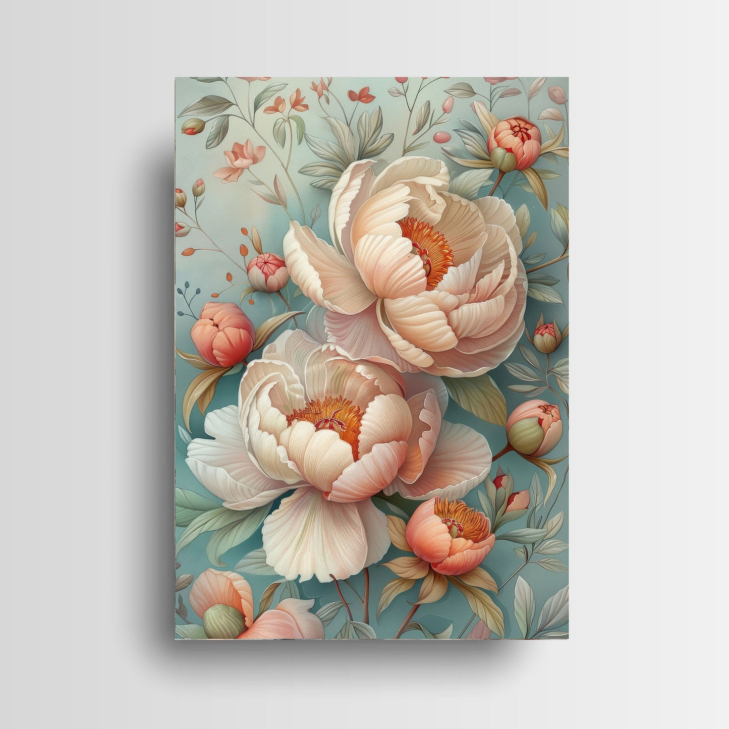 16x20 Peach Blossom Wall Art Canvas Print