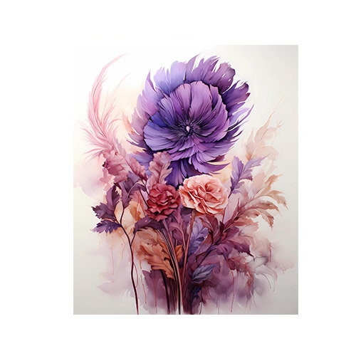 11x14 Constance Floral Wall Art Canvas Print