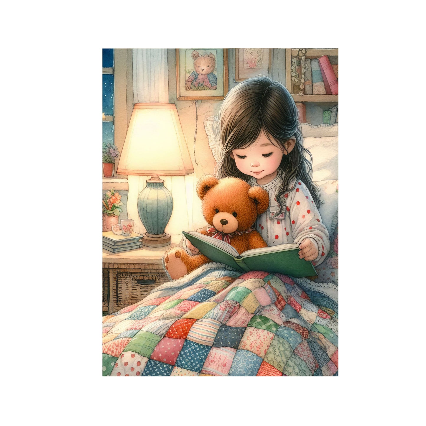 11x14 Bedtime Story Wall Art Canvas Print