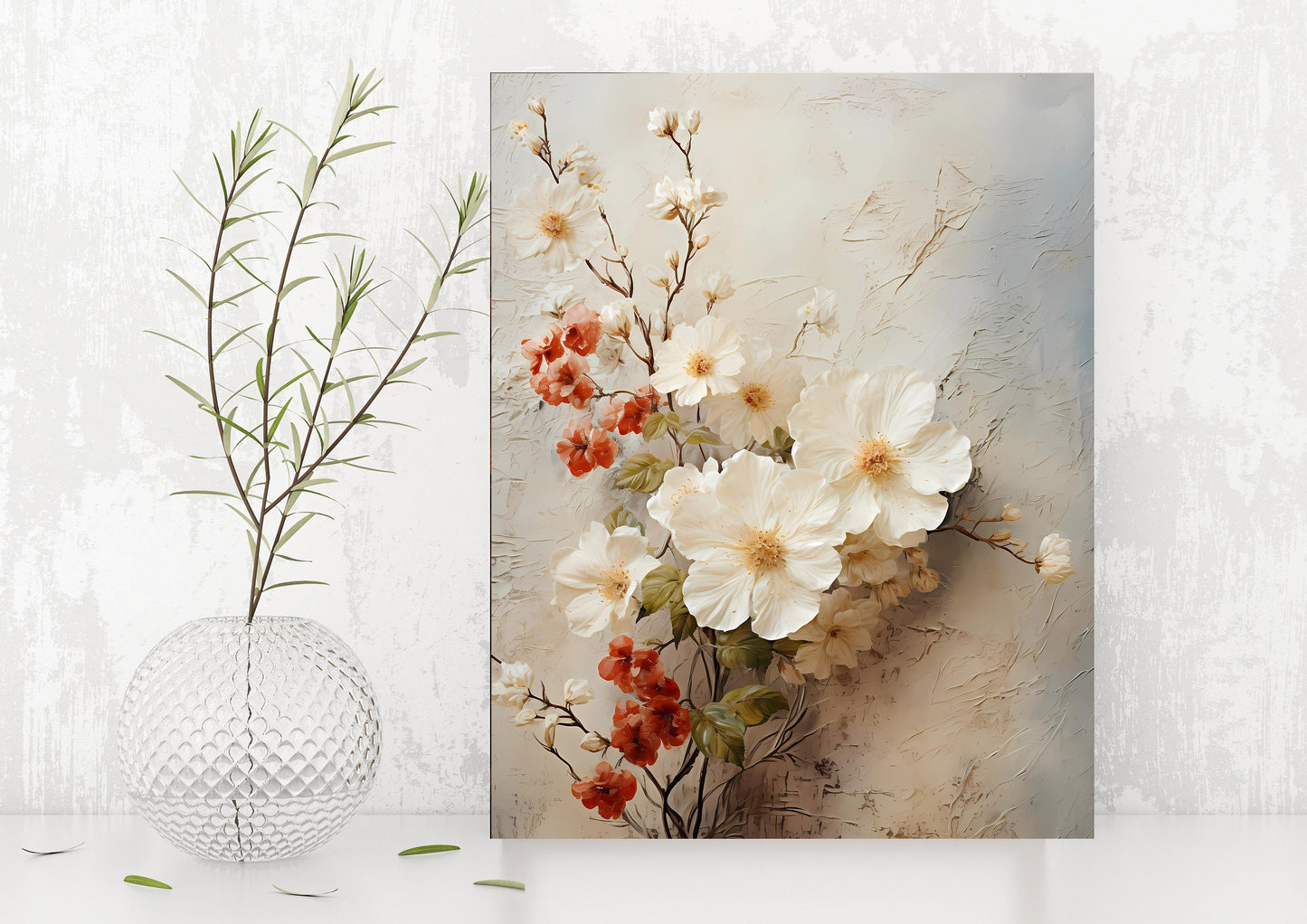 11x14 Chelsea Floral Wall Art Canvas Print