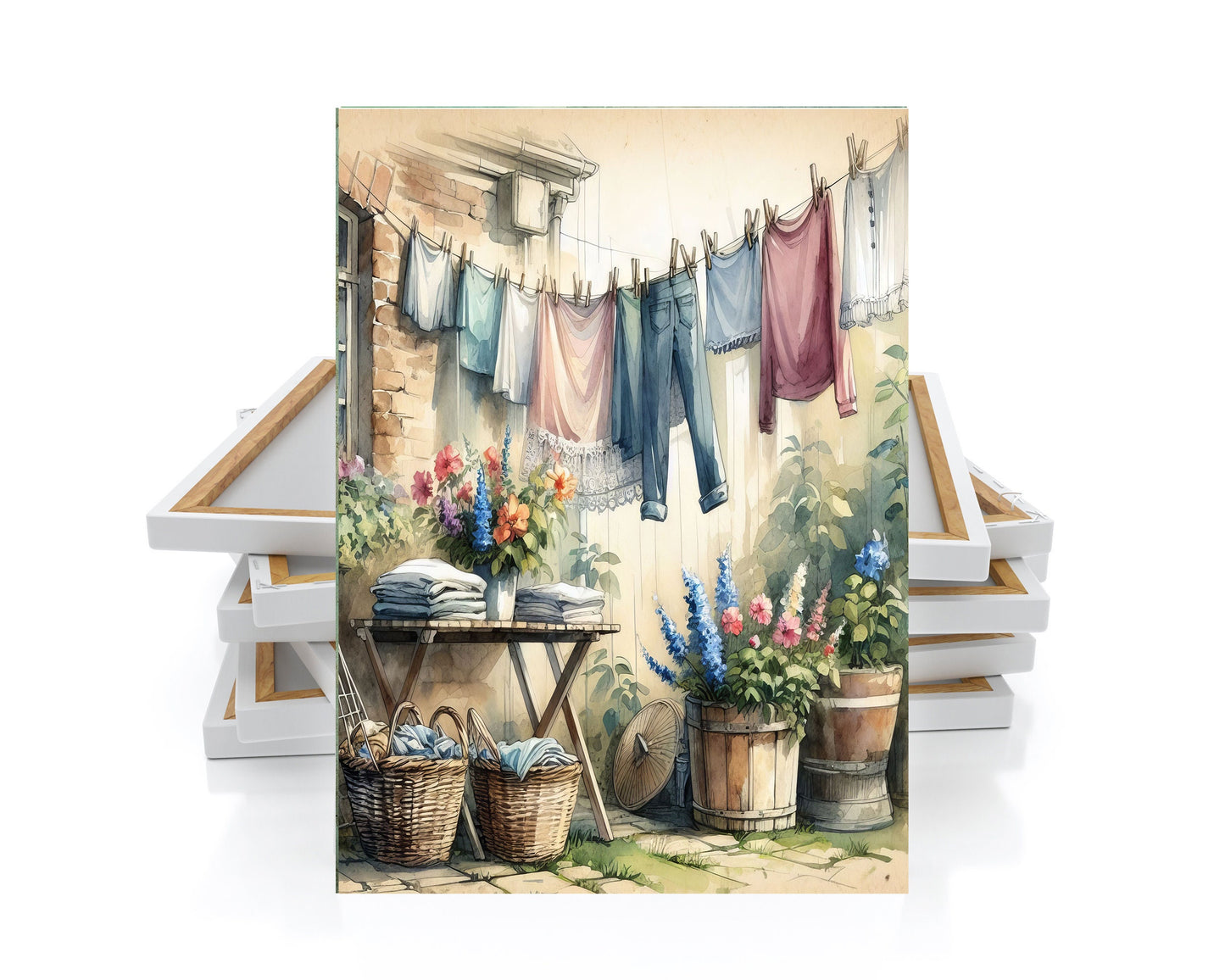 11x14  Laundry Day Wall Art Canvas Print