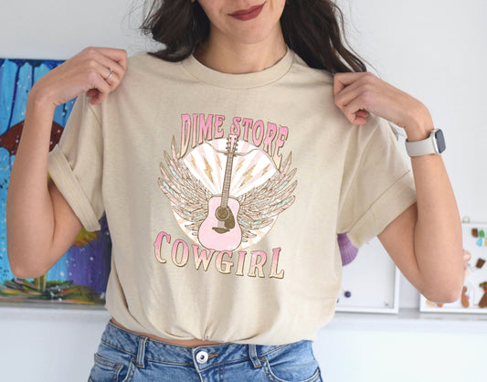 Dime Store Cowgirl T Shirt, Tshirt, Graphic T's  100% Cotton Tee