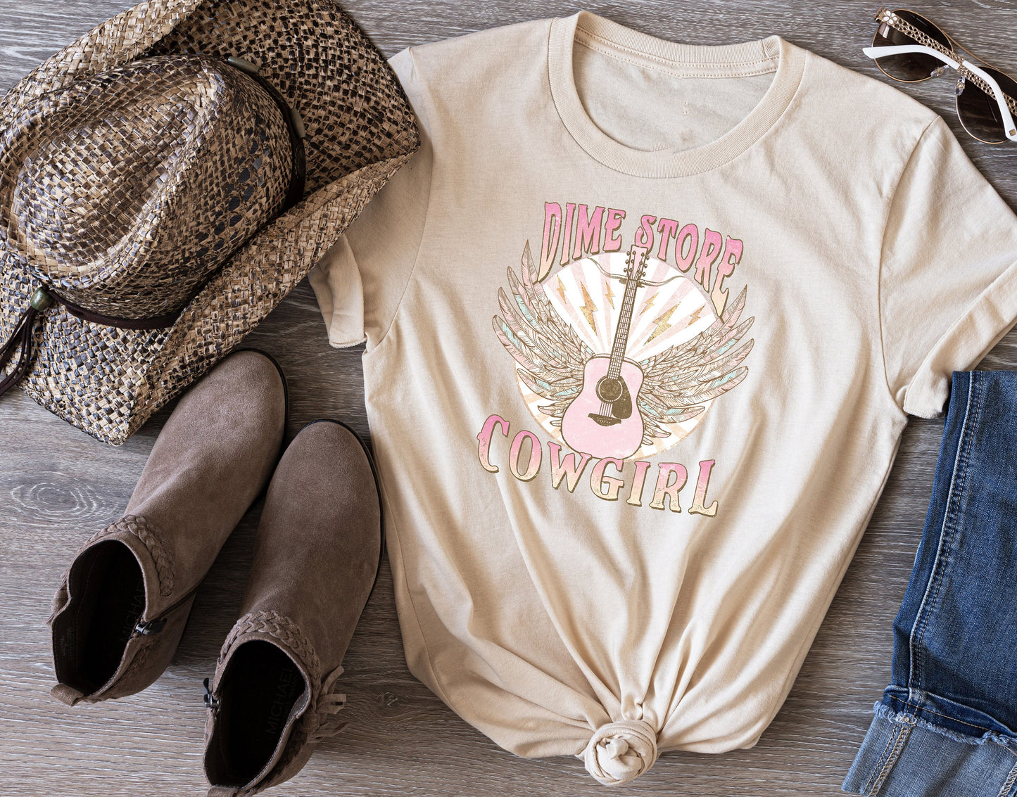 Dime Store Cowgirl T Shirt, Tshirt, Graphic T's  100% Cotton Tee