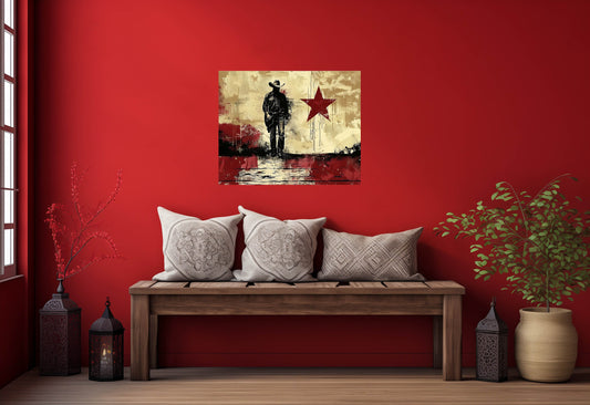 20x16 Lone Star Music Wall Art Canvas Print