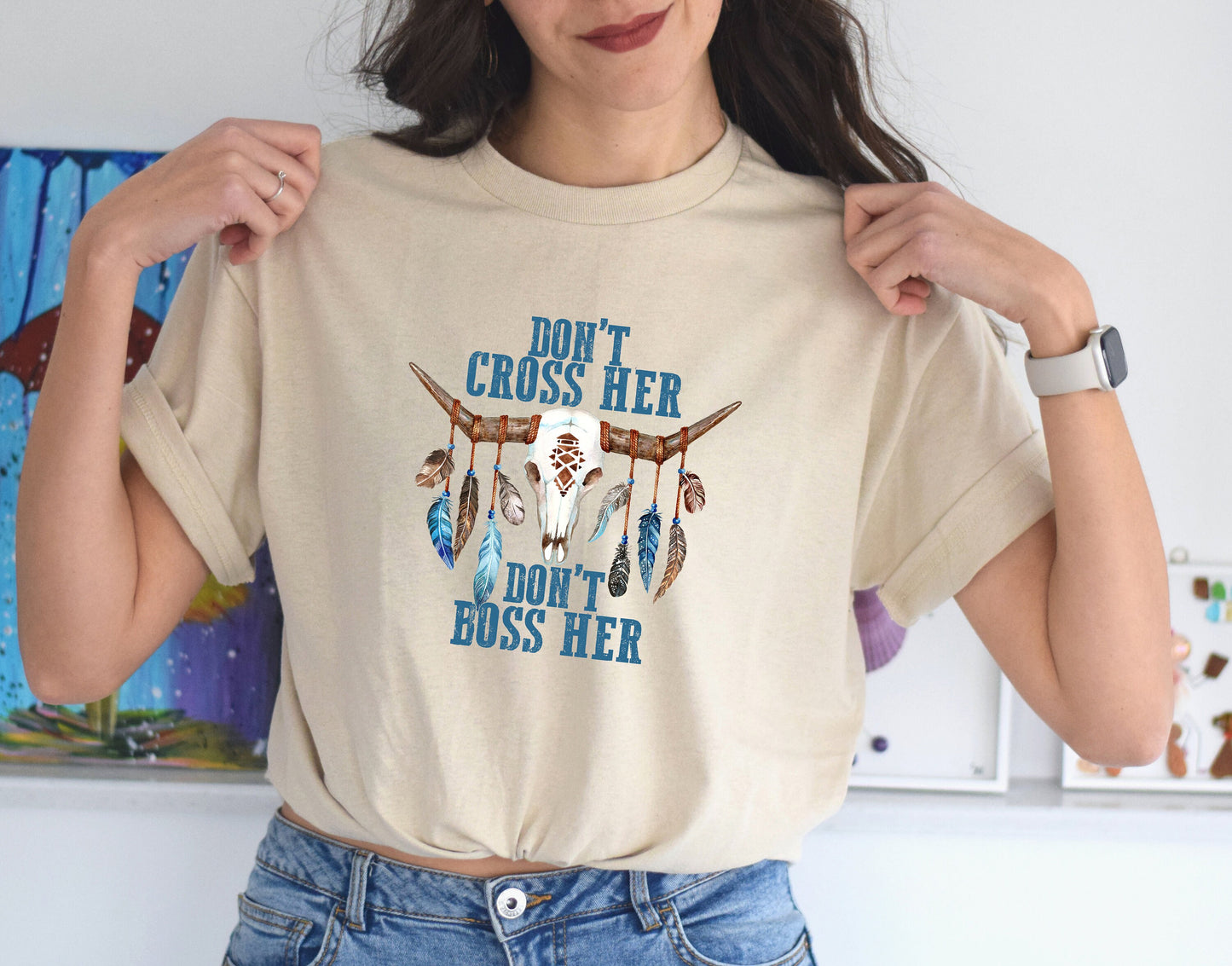 Don't Cross Her T Shirt, Tshirt, Graphic T's  100% Cotton Tee