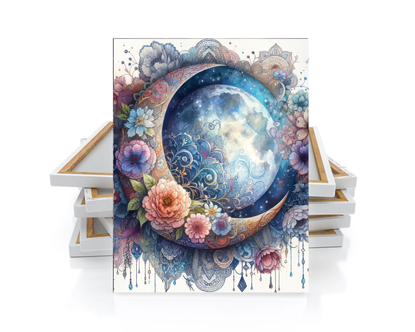 16x20 Beautiful Moon Wall Art Canvas Print