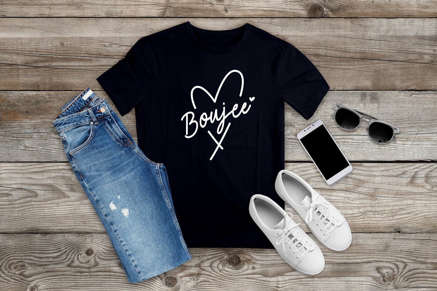 New Release, Boujee T Shirt, Tshirt, Graphic T's  100% Cotton Black White or Gray, Tee,