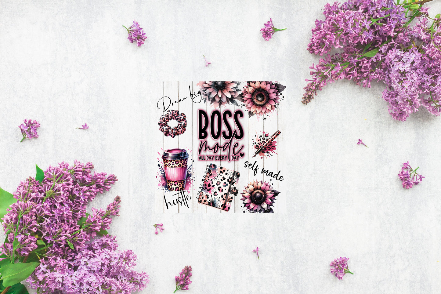 Boss Mode Hanging Wall Sign Wood Home Decor, Door Hanger, Wreath Sign