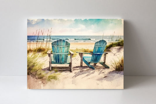 20x16 Beach Day Wall Art Canvas Print