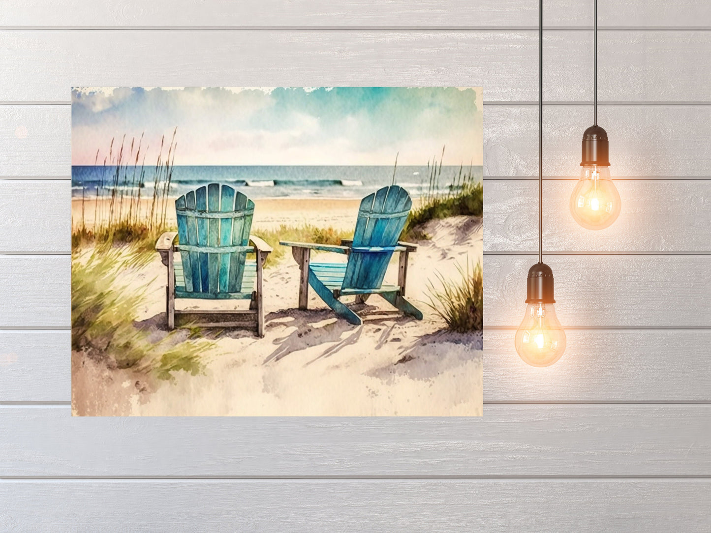 20x16 Beach Day Wall Art Canvas Print