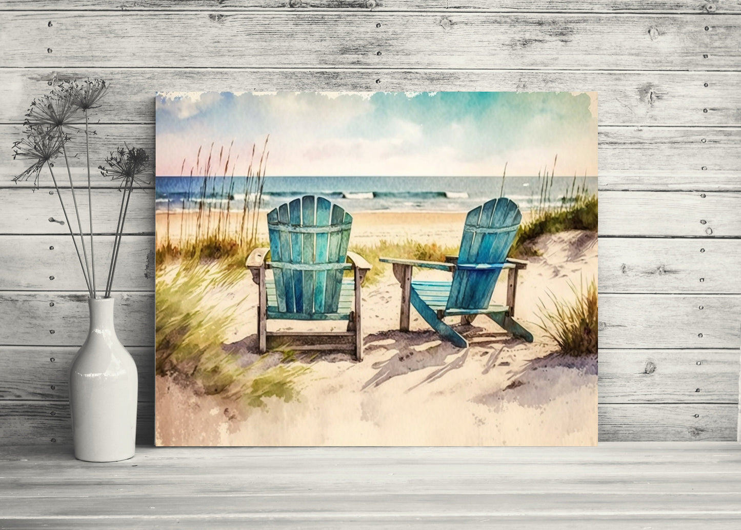 20x16 Beach Day Wall Art Canvas Print