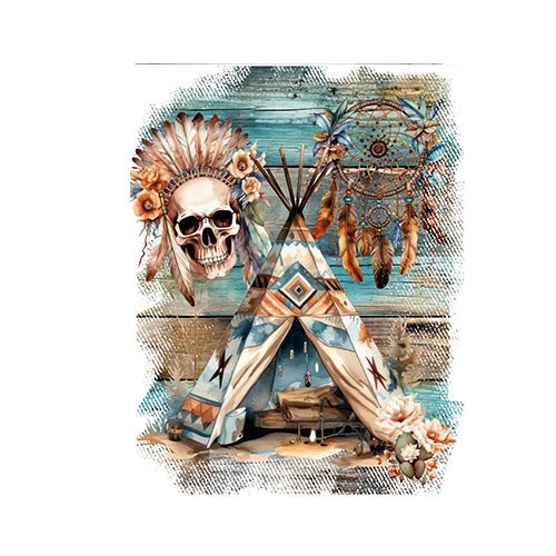 11x14 Western Boho Wall Art Canvas Print