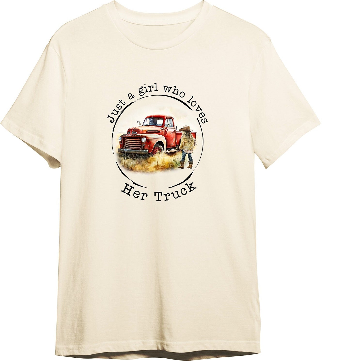 Just a Girl Who Loves Her Truck T Shirt, Tshirt, Graphic T's  100% Cotton Tee