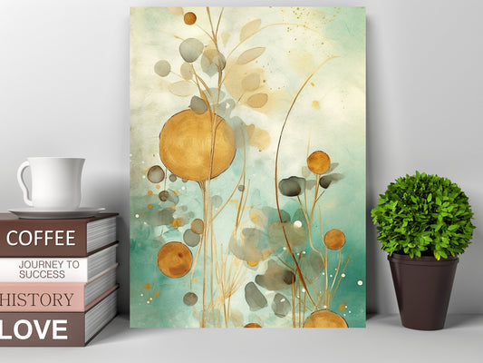 11x14 Gilded Circles Wall Art Canvas Print