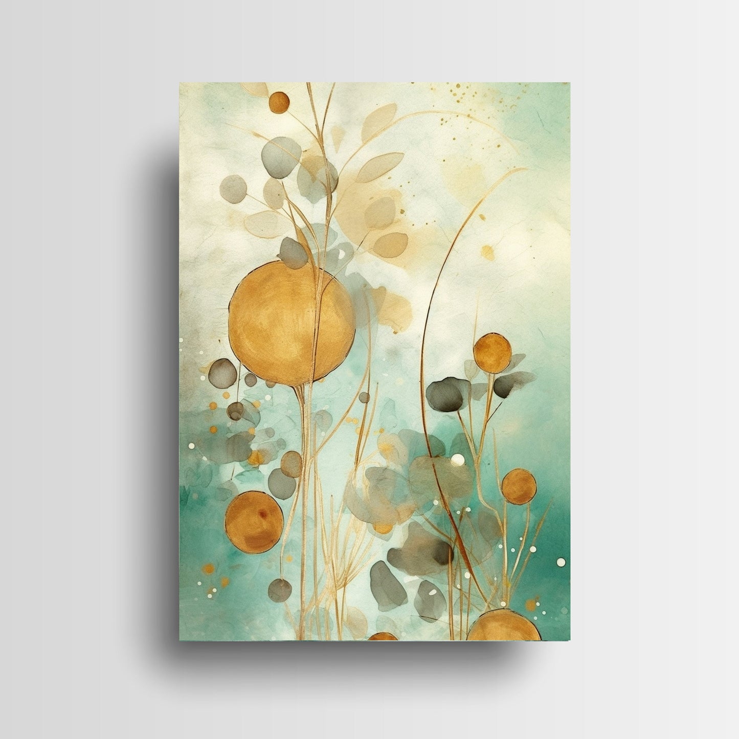 11x14 Gilded Circles Wall Art Canvas Print