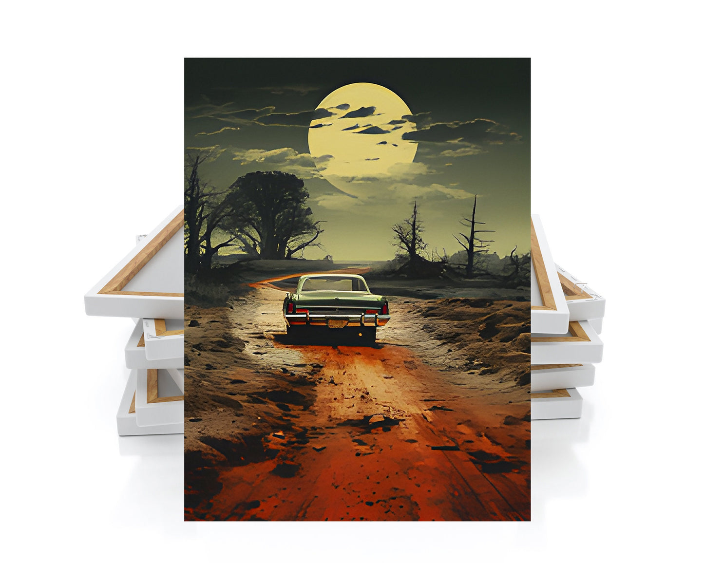 11x14 Dirt Roads Nights Wall Art Canvas Print