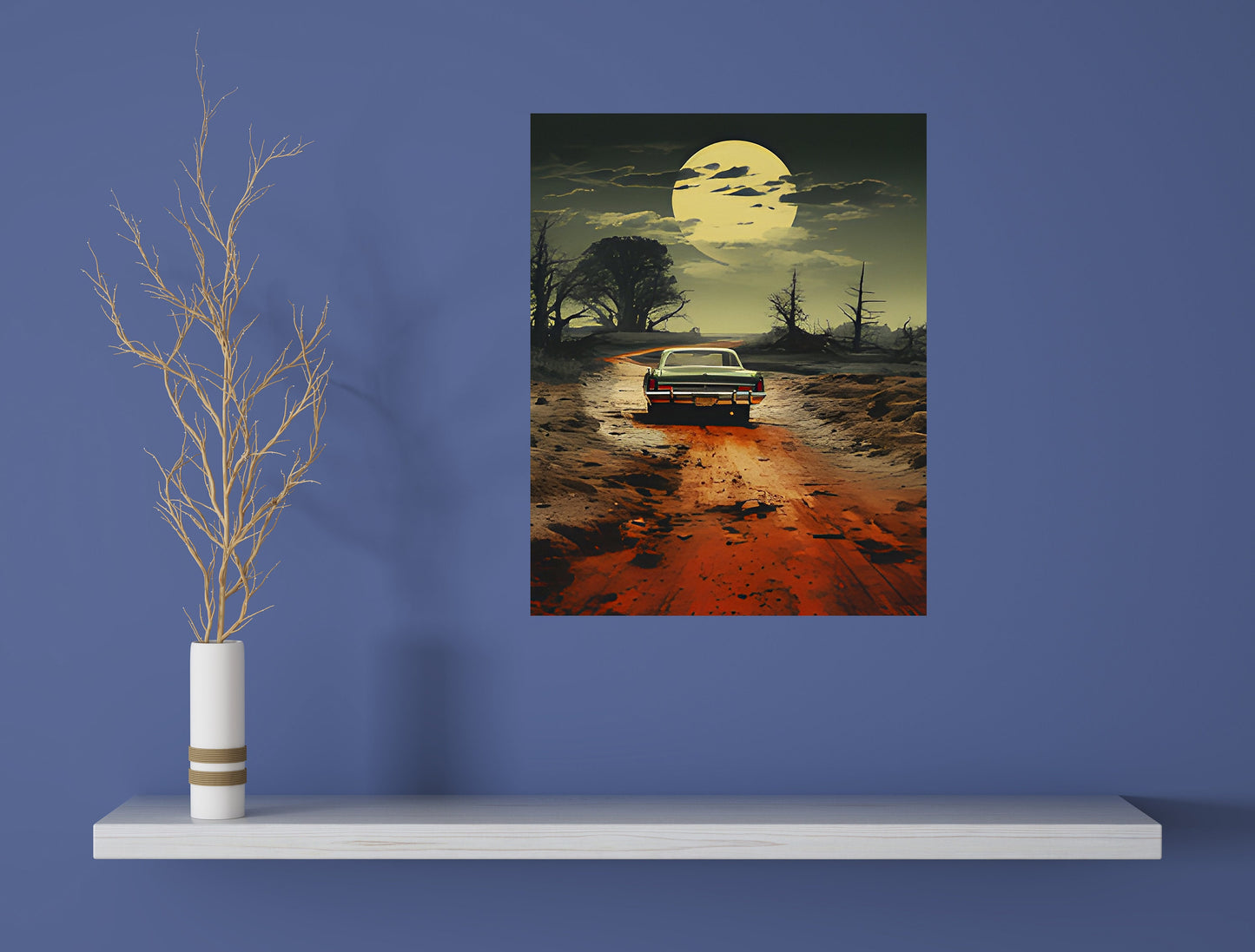 11x14 Dirt Roads Nights Wall Art Canvas Print