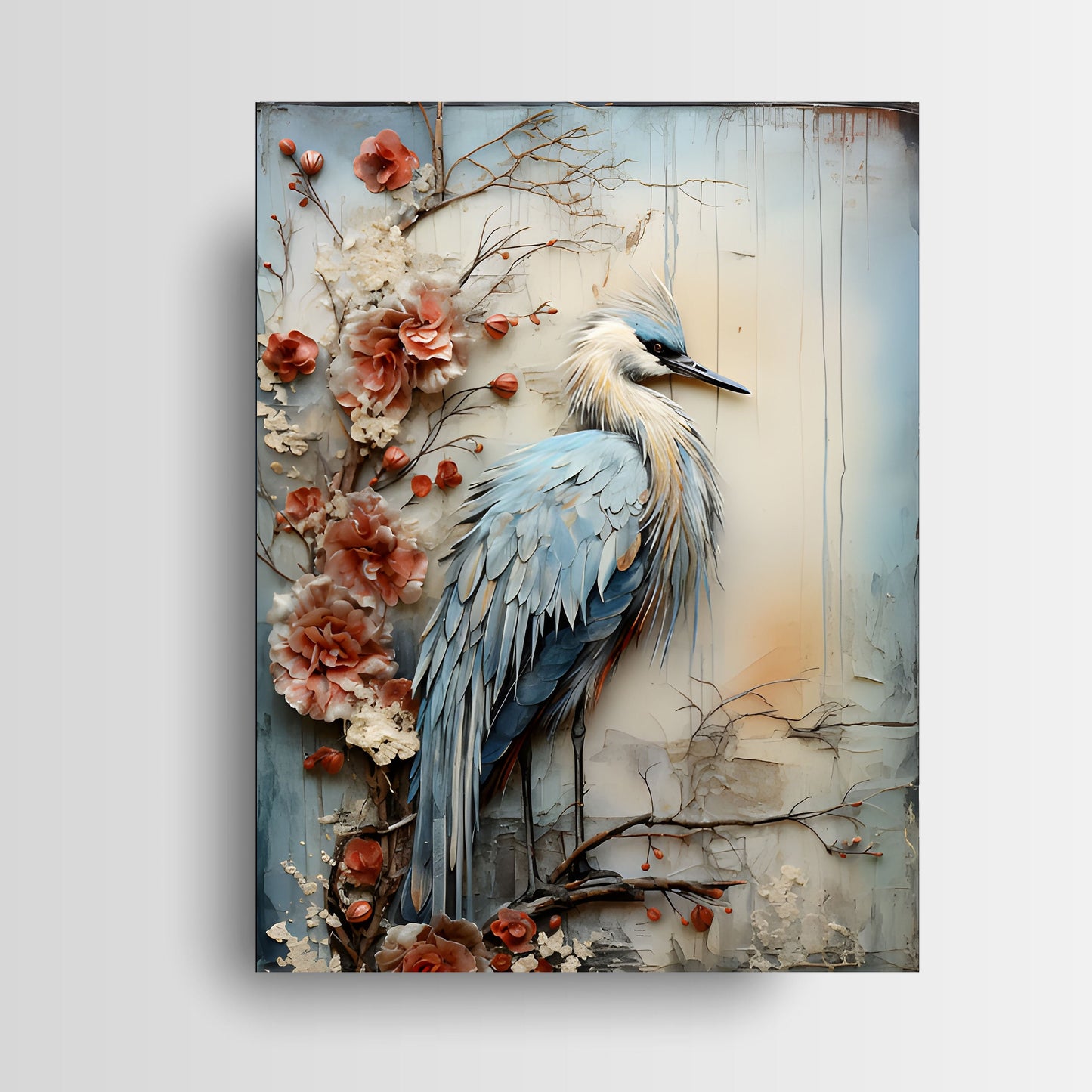 16x20 Blue Heron Wall Art Canvas Print