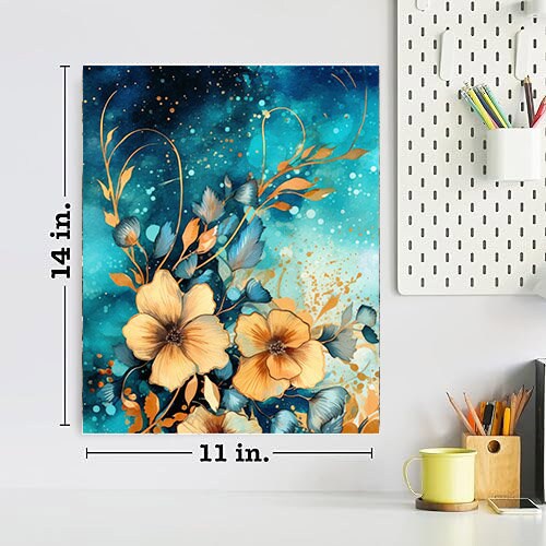 11x14 Emery Floral Wall Art Canvas Print