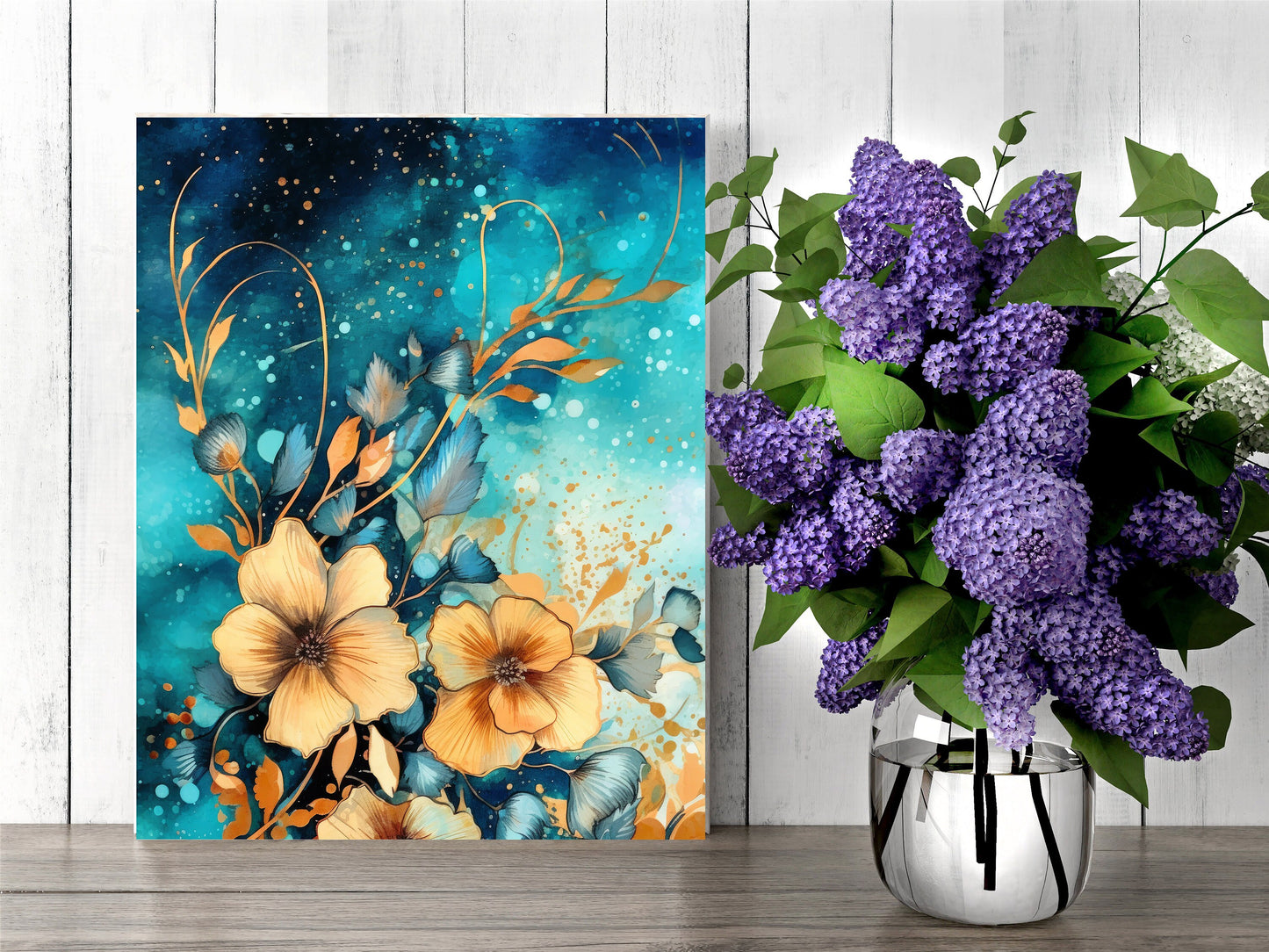 11x14 Emery Floral Wall Art Canvas Print