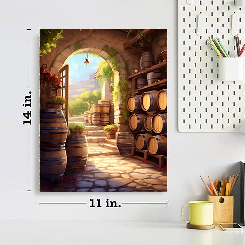 11x14 Wine Cellar Wall Art Canvas Print