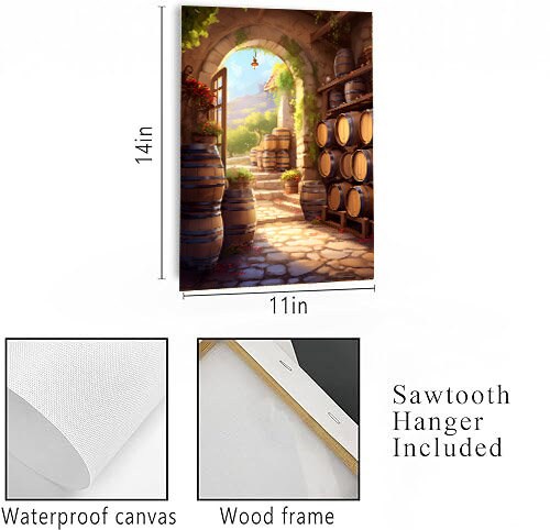 11x14 Wine Cellar Wall Art Canvas Print