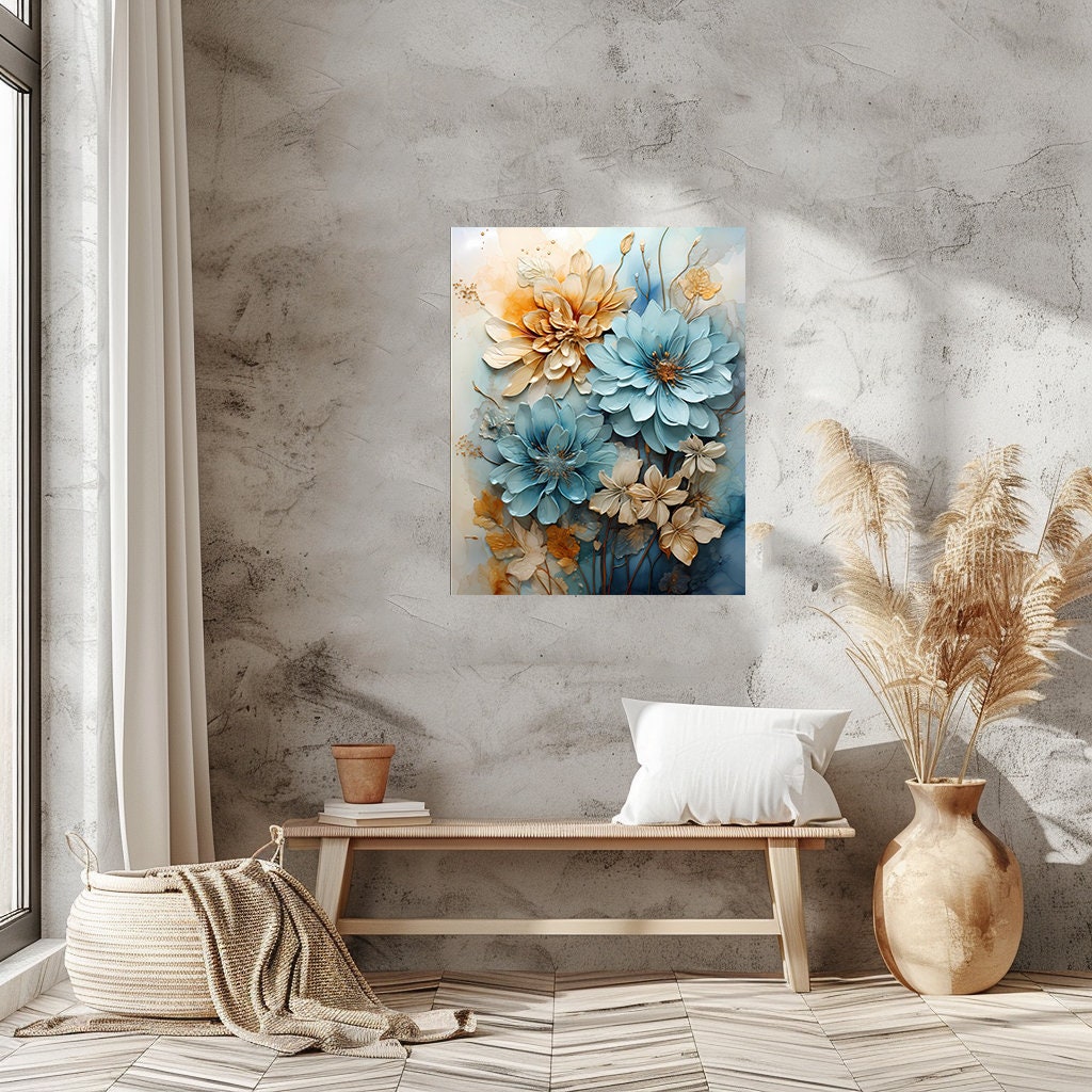 16x20 Carter Floral Wall Art Canvas Print