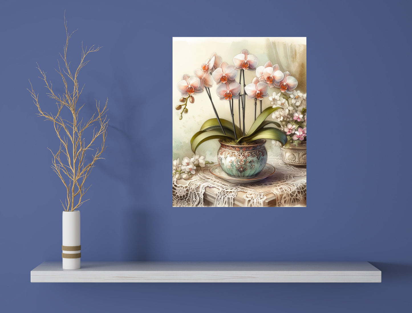 11x14 Victorian Orchids Wall Art Canvas Print