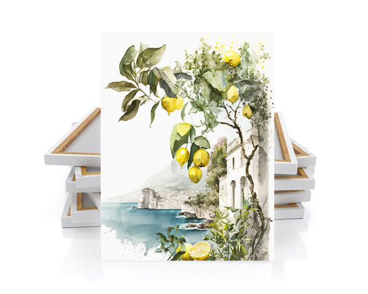 11x14 Isle of Capri Lemon Tree Wall Art Canvas Print