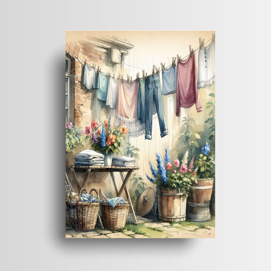 11x14  Laundry Day Wall Art Canvas Print