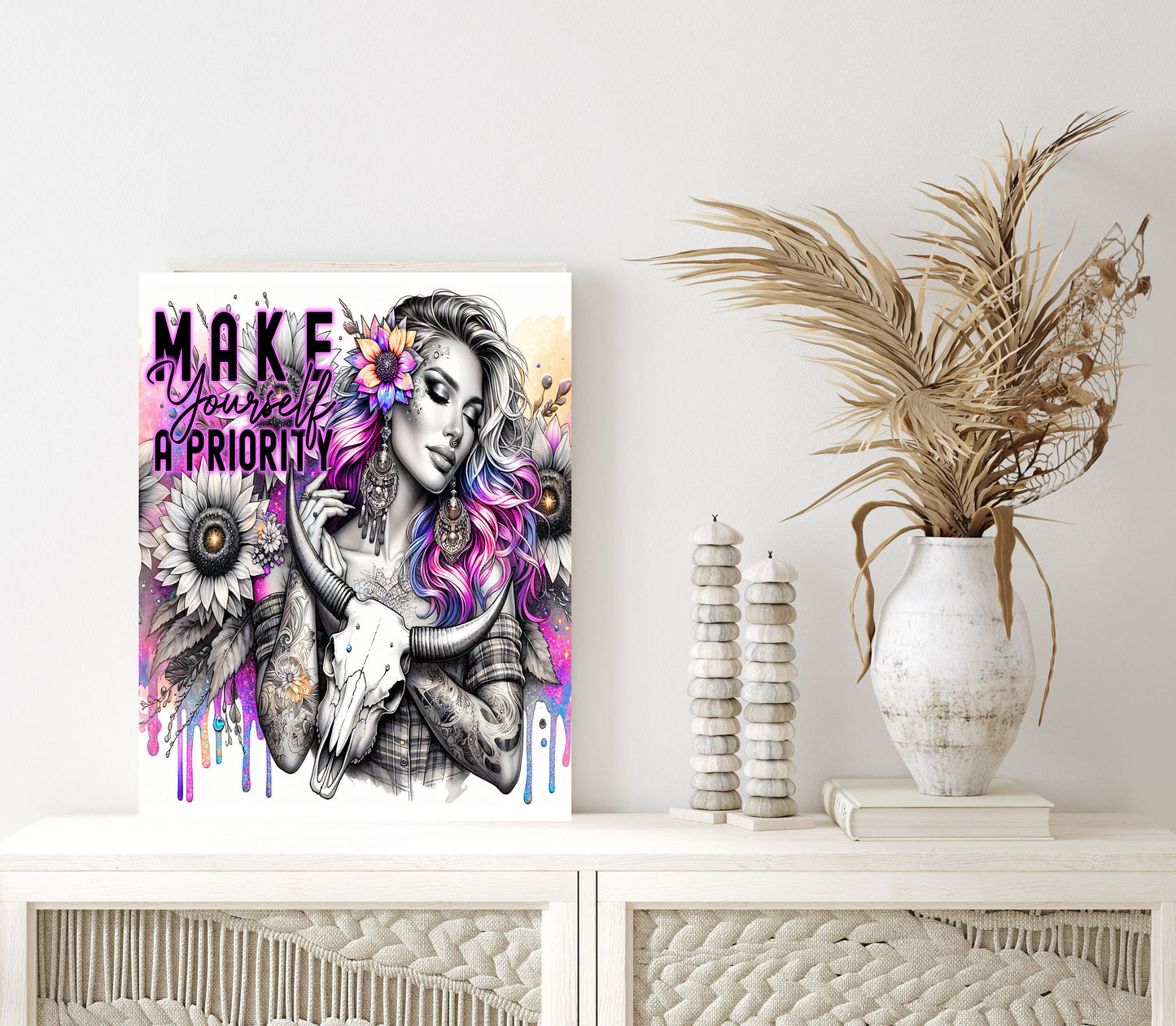 11x14 Make Yourself a Priority Wall Art Canvas Print